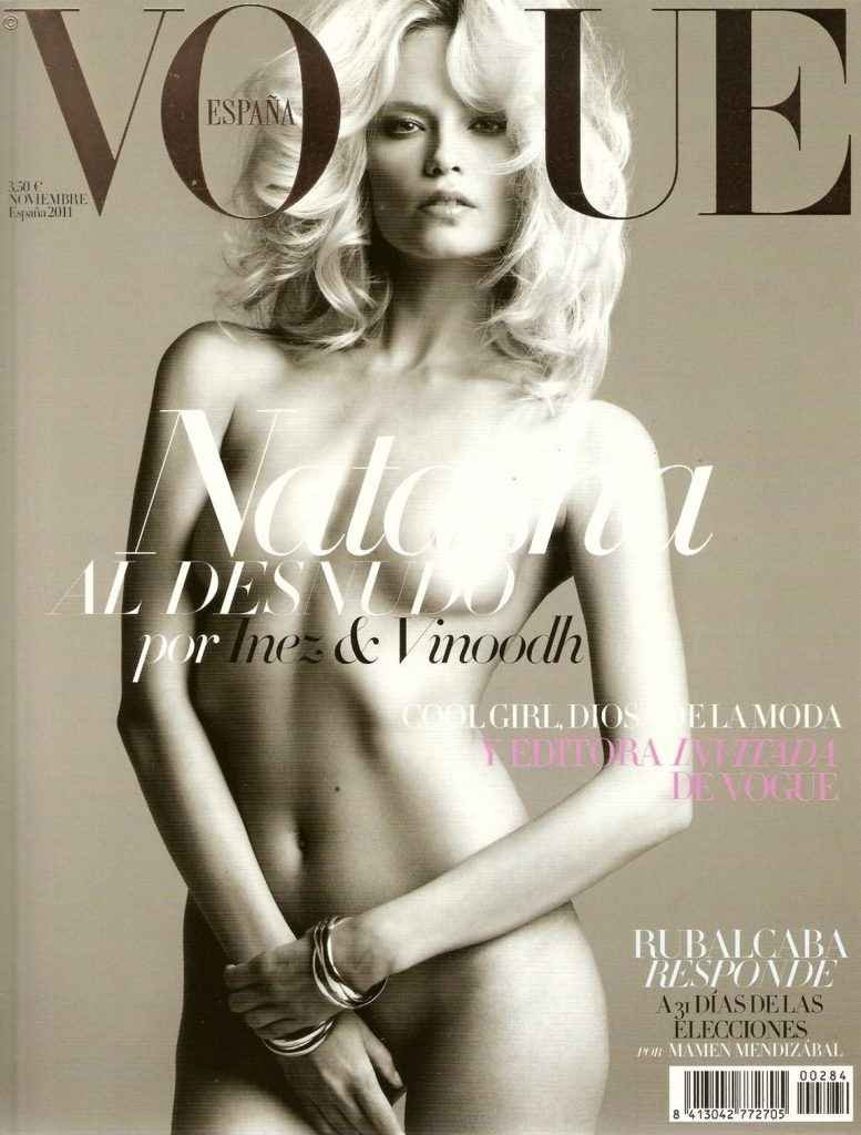 Natasha Poly nue dans Vogue