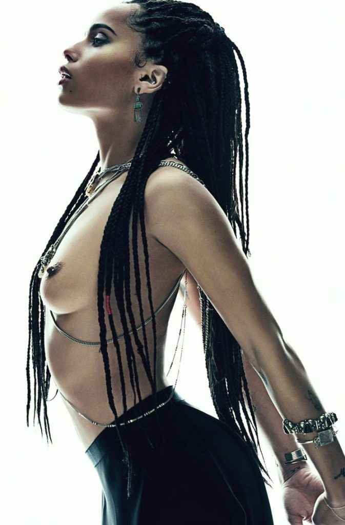 Zoe Kravitz seins nus pour Flaunt Mag