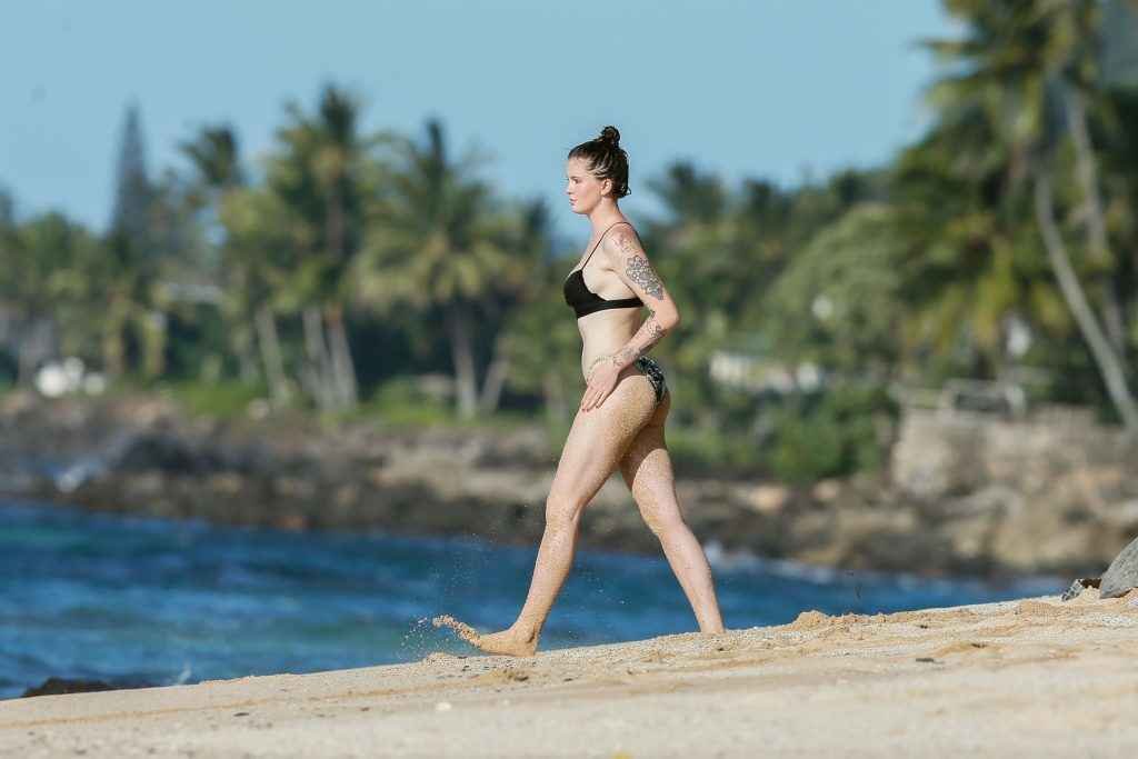 Ireland Baldwin seins nus par transparence à Hawaii