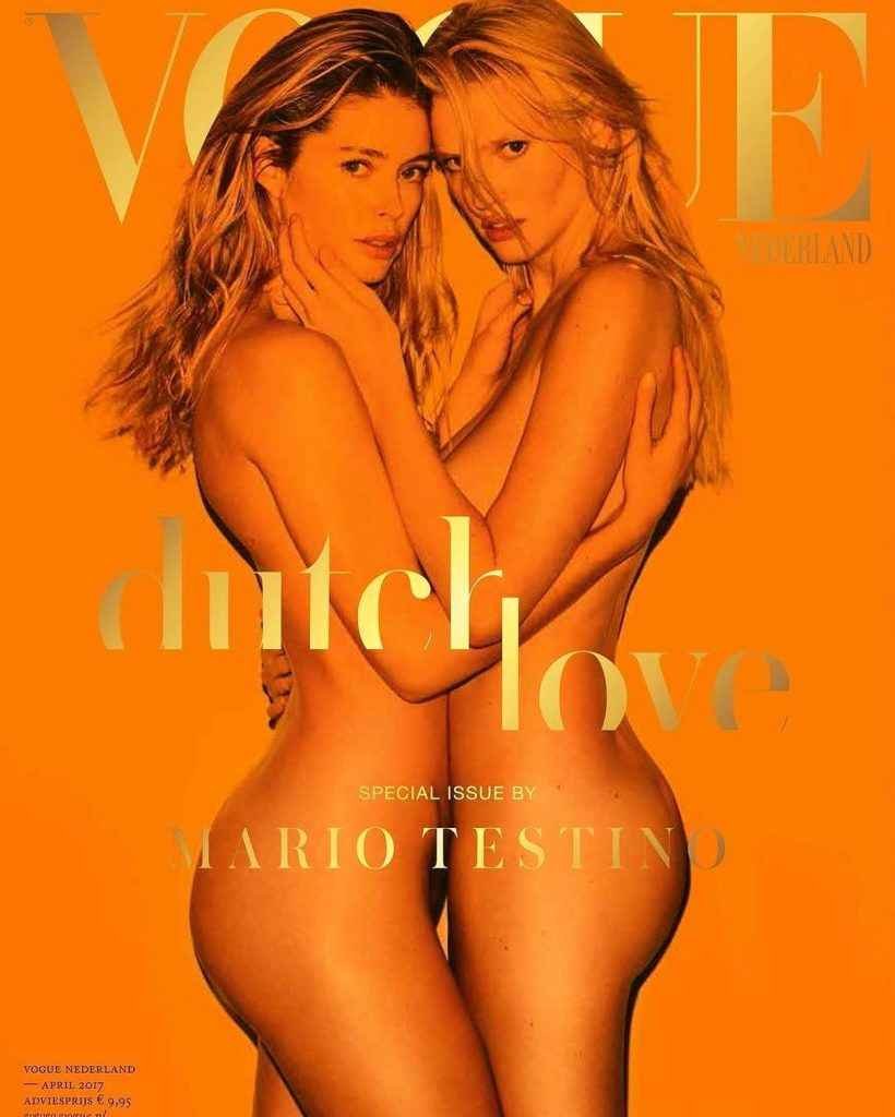 Doutzen Kroes et Lara Stone nues dans Vogue