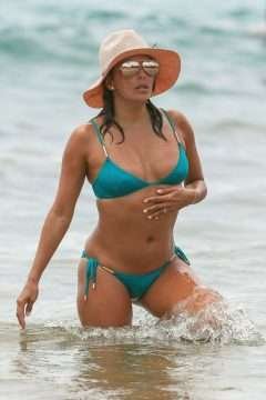 Eva Longoria en bikini à Miami Beach