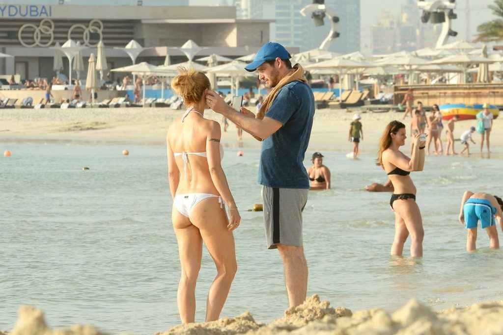 Michelle Hunziker en bikini à Dubaï