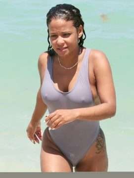 Christina Milian en maillot de bain à Miami