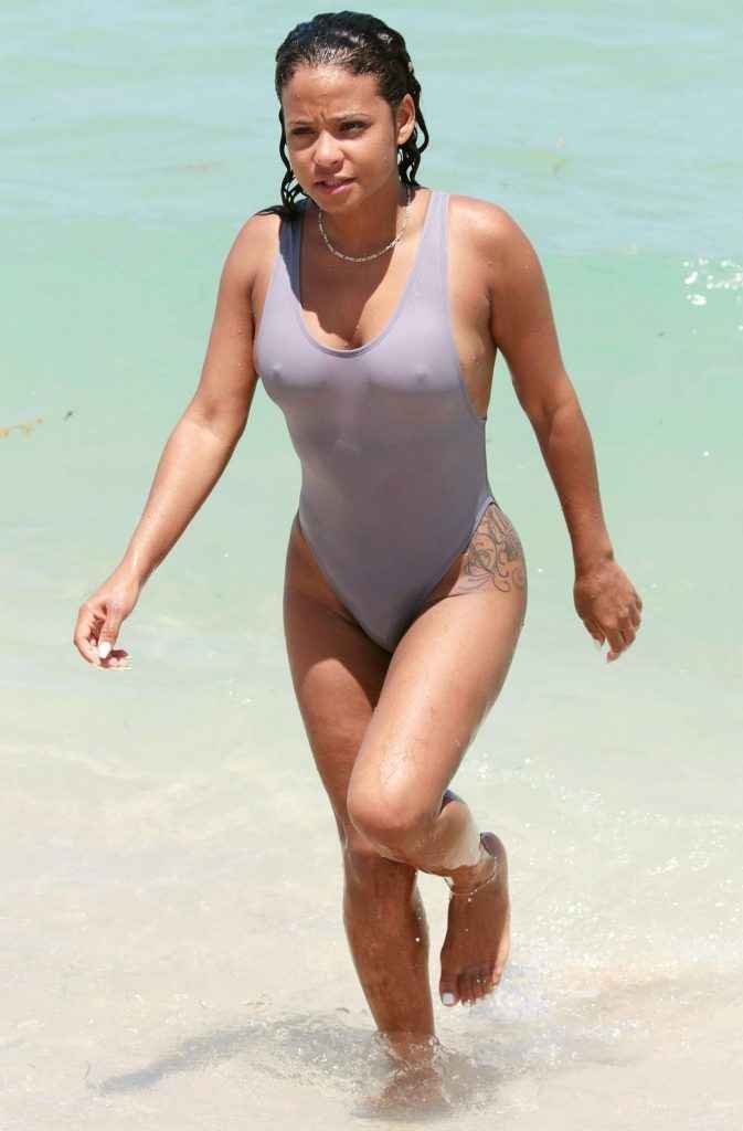 Christina Milian en maillot de bain à Miami