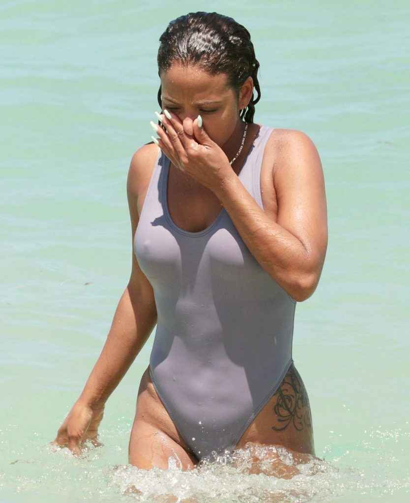 Christina Milian en maillot de bain à Miami