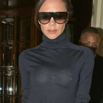 Victoria Beckham a les seins qui pointent à Londres