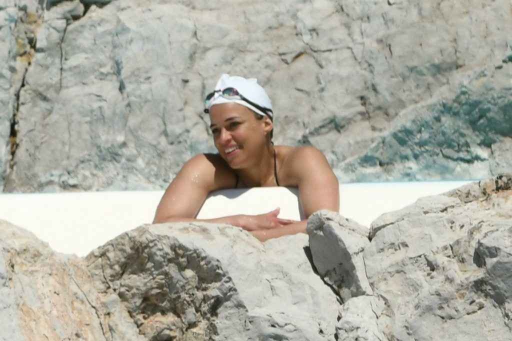 Michelle Rodriguez en bikini à Antibes