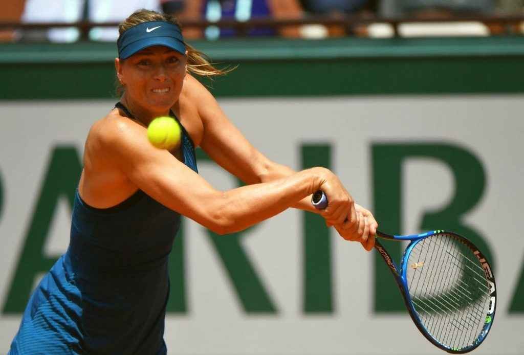 Maria Sharapova dans ses oeuvres à Roland Garros