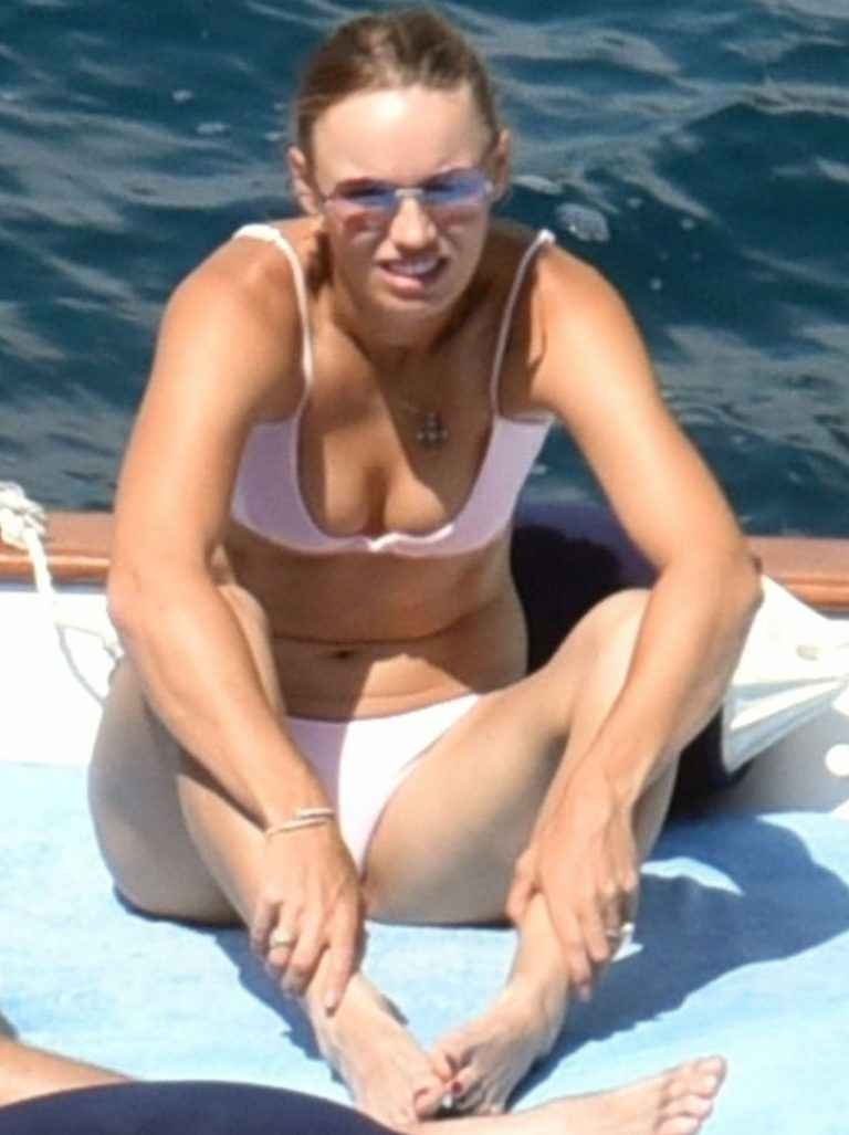 Caroline Wozniacki en bikini à Capri