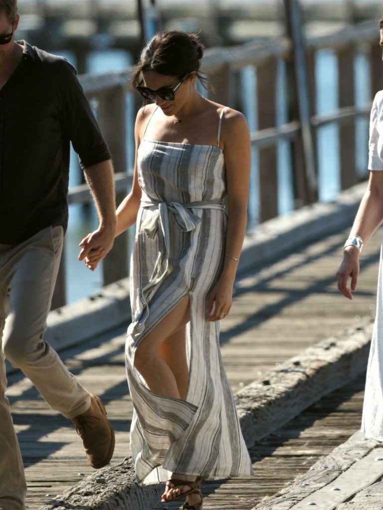 Meghan Markle dans une robe fendue en Australie