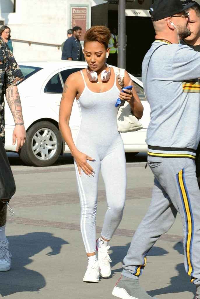 Melanie Brown en Spandex à Pasadena