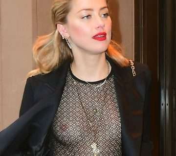 Amber Heard se balade sans soutien-gorge à New-York