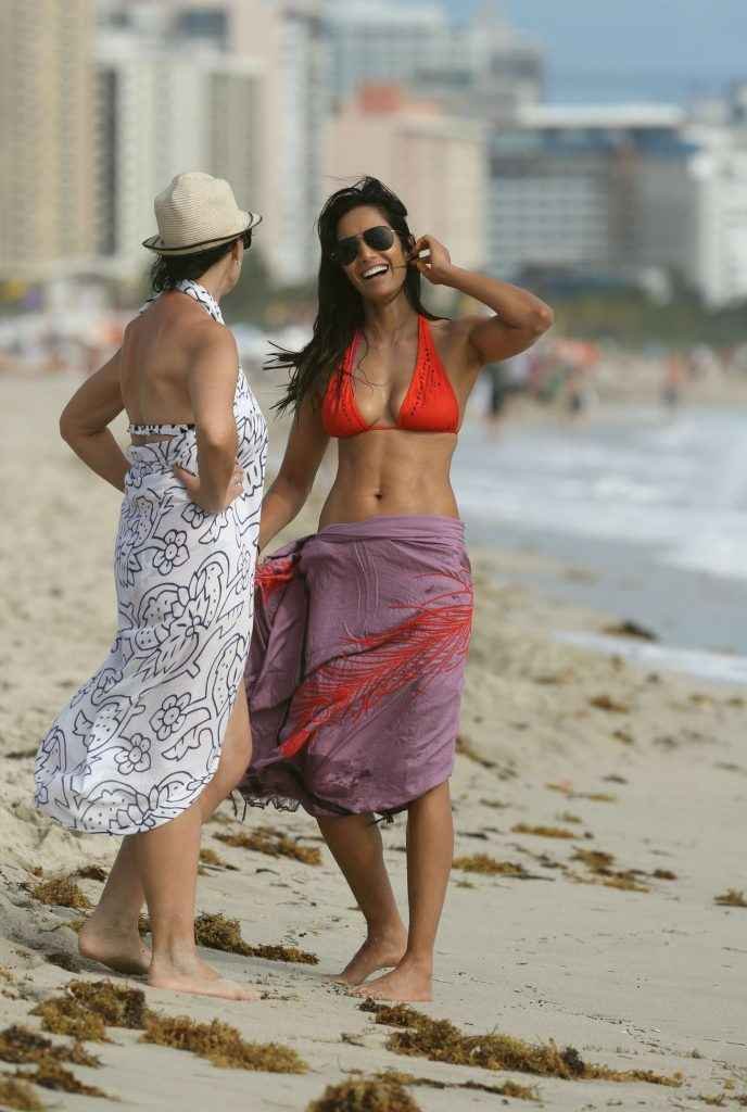 Padma Lakshmi en bikini à Miami