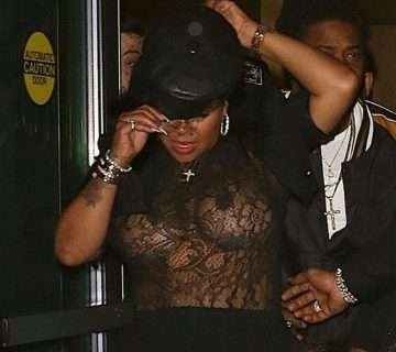 Chrissy Lampkin exhibe ses gros seins sous son chemisier transparent