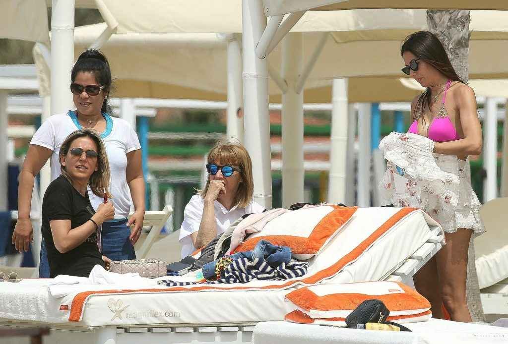 Elisabetta Gregoraci en bikini au Twiga Beach Club