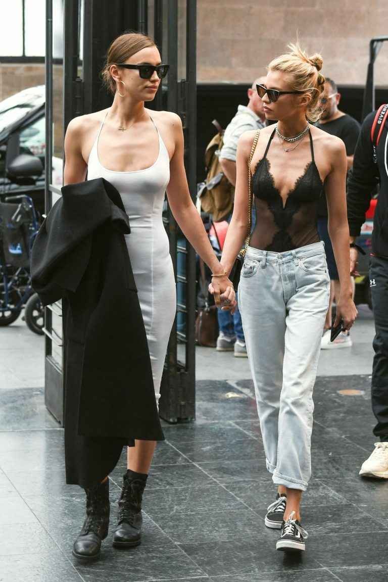 Stella Maxwell et Irina Shayk se balade le décolleté à l’air à Florence