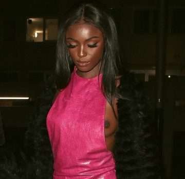 Oups ! Leomie Anderson exhibe un sein nu à Londres