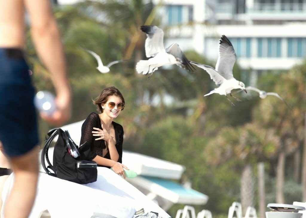 Kaia Gerber en bikini à Miami