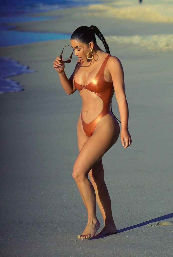 Kim Kardashian en bikini au Mexique