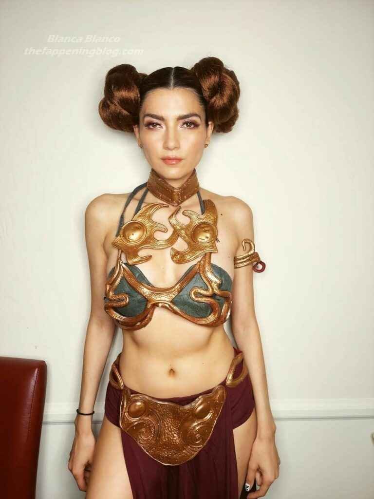 Blanca Blanco sexy en Princesse Leia pour Halloween